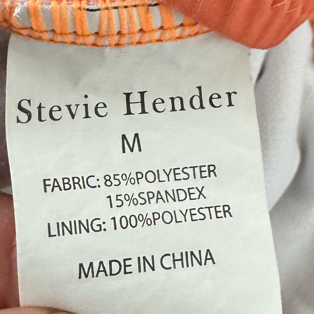 Stevie Hender Orange and Red Striped One Piece Swimsuit - Picture 5 of 5